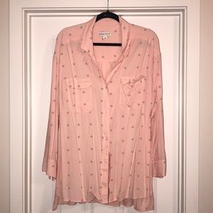 Pink LS button down shirt